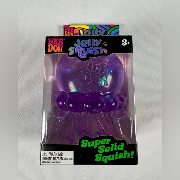 Schylling Other - 🔥VIRAL NeeDoh JELLY SQUISH Glitter Jellyfish Stress Squishy Squeeze 💜purple 🪼